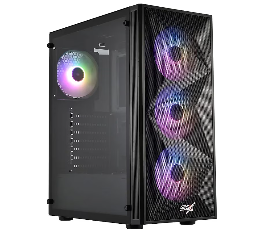 Gamx Dynamic 4x12 RGB 600W 80+ Bronz Temperli Cam Mesh Panel Kasa