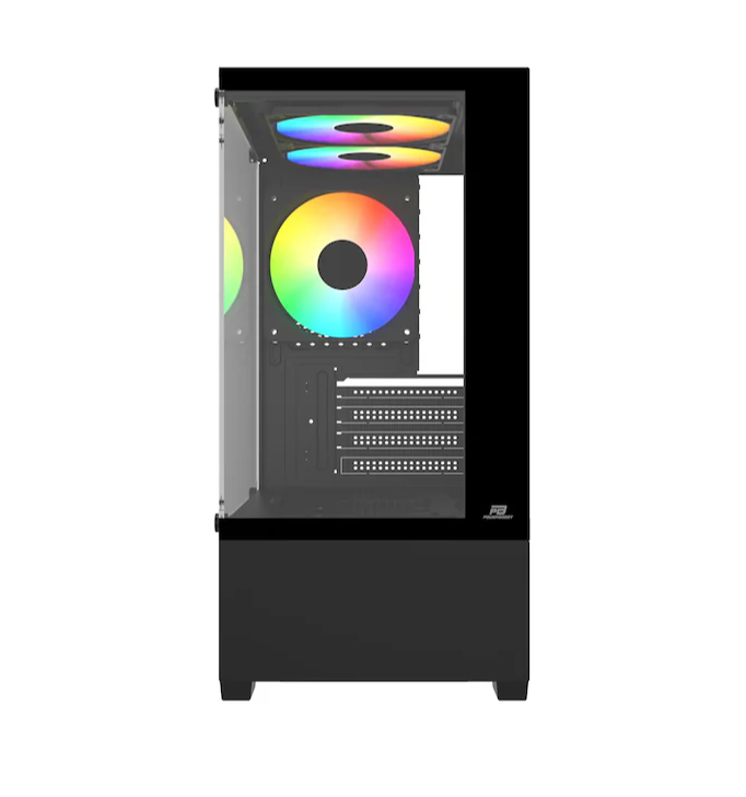Power Boost Power Boost PB-M5001B Rainbow Fanlı  Siyah Micro ATX Oyuncu Kasası